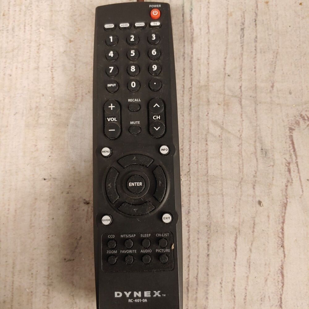 Dynex RC-401-0A Replacement TV Remote Control Genuine Wireless Controller TESTED